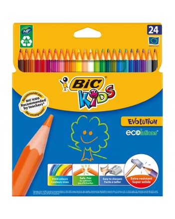 CRAYONS COUL BIC 24/18 KIDS EVOLUTIONS