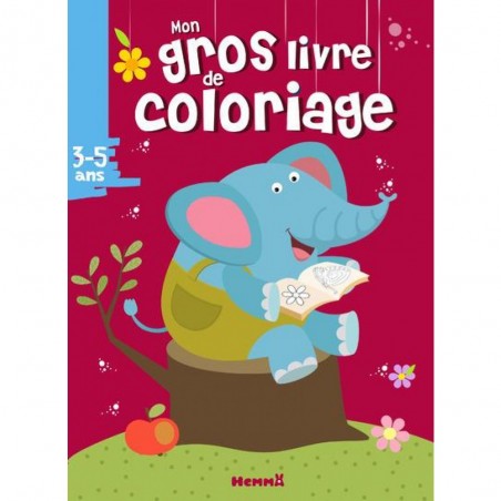 MON GROS LIVRE DE COLORIAGE ELEPHANT 3-5 ANS