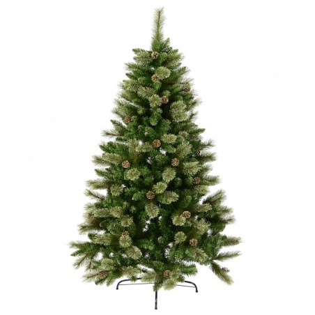Sapin de Noël Artificiel avec Pommes de Pin 210cm