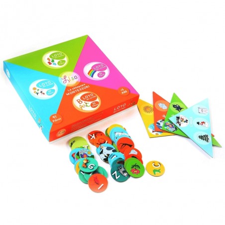 Grand Loto 4en1 Chiffres Lettres Couleurs & Saisons - Lisa Toys