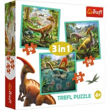 Puzzle Dinosaures 3en1 - Trefl