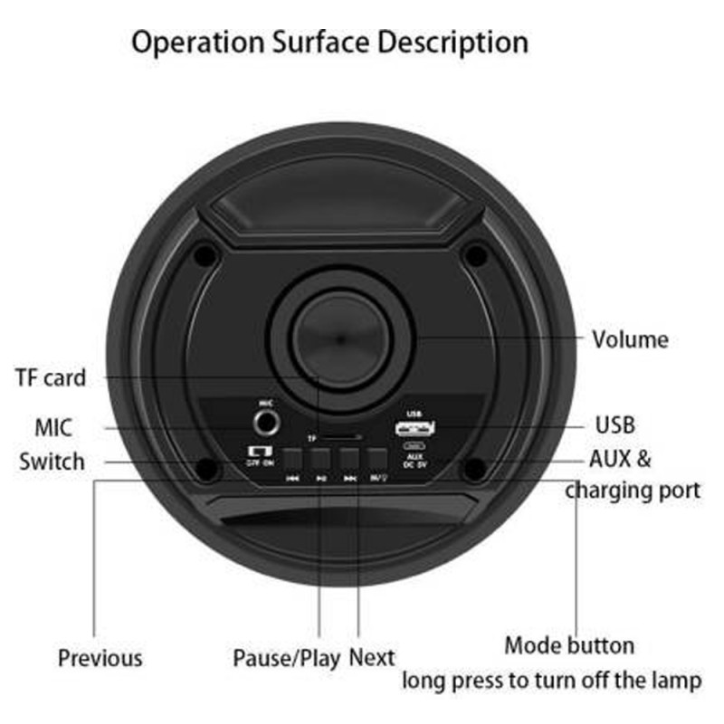 Haut-Parleur Bluetooth avec Micro Karaoke - Réf. ZQS-4209