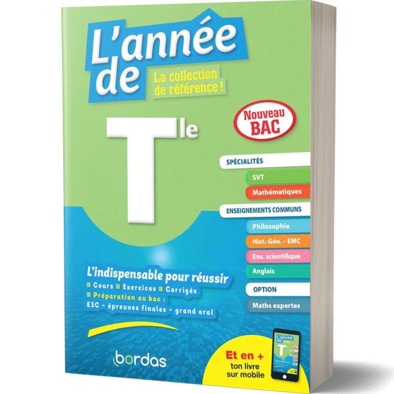 L'Année de Terminale Spécialités Maths - SVT - BAC 2021 - Bordas