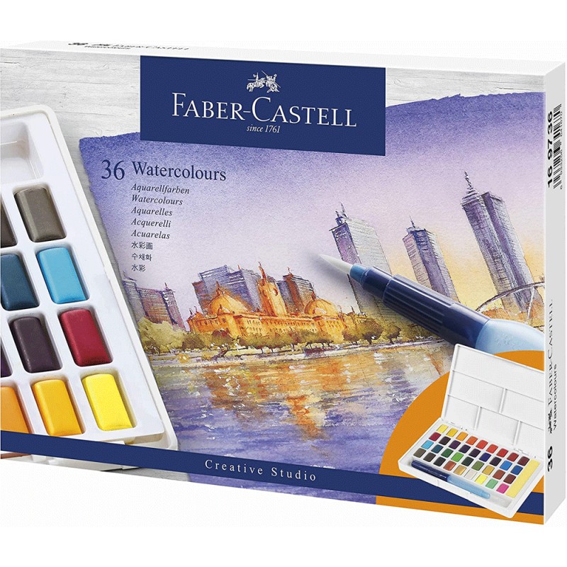 Boite De 36 Aquarelles Assorties Creative Studio FABER CASTELL