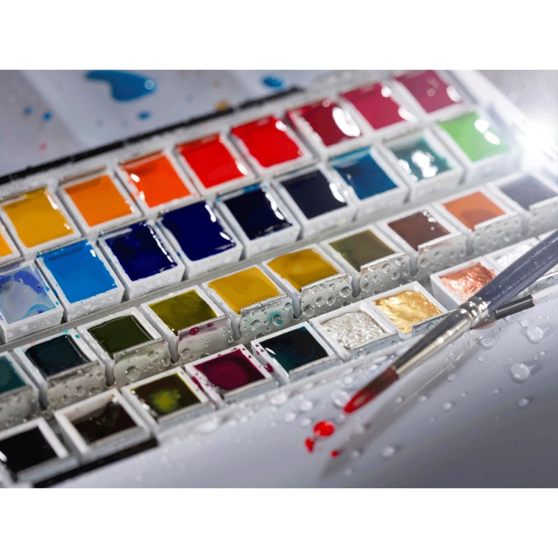 Set Aquarelle 18 Couleurs en Godets +2 Tubes - Van Gogh