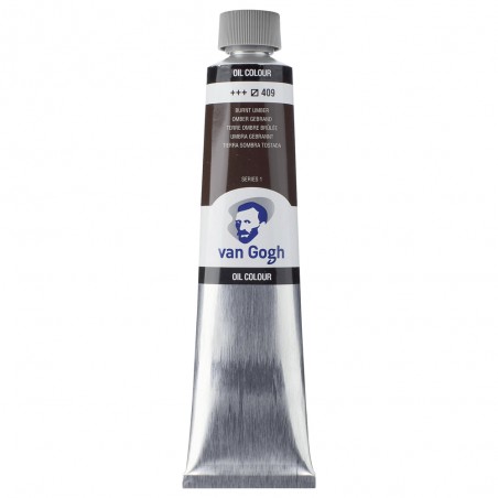 Peinture à l'Huile Tube 200ml Terre d'Ombre Brûlée 409 - Van Gogh