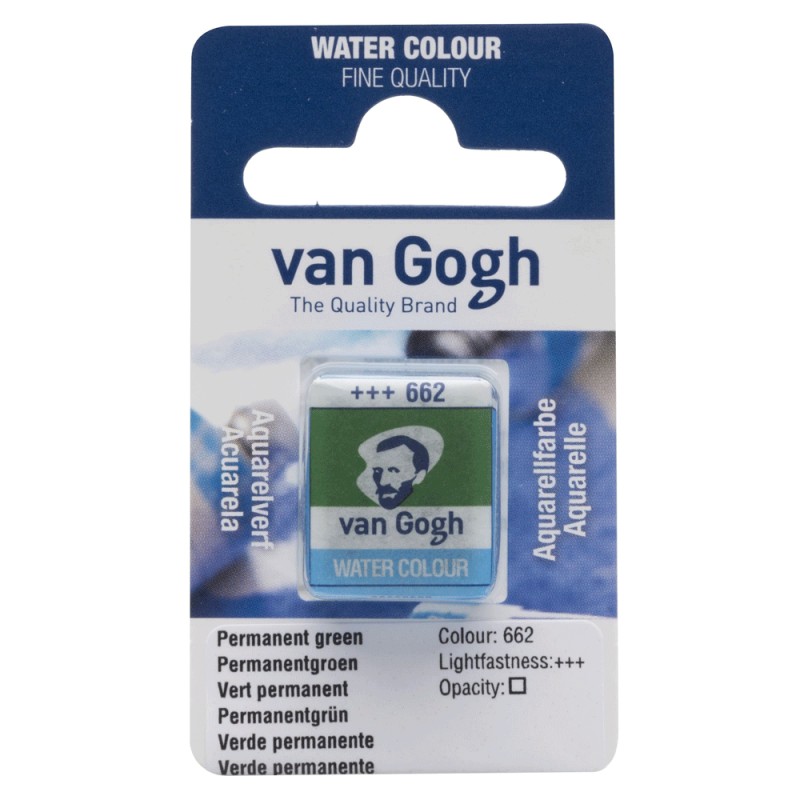 Peinture Aquarelle Godet Vert Permanent 662 - Van Gogh