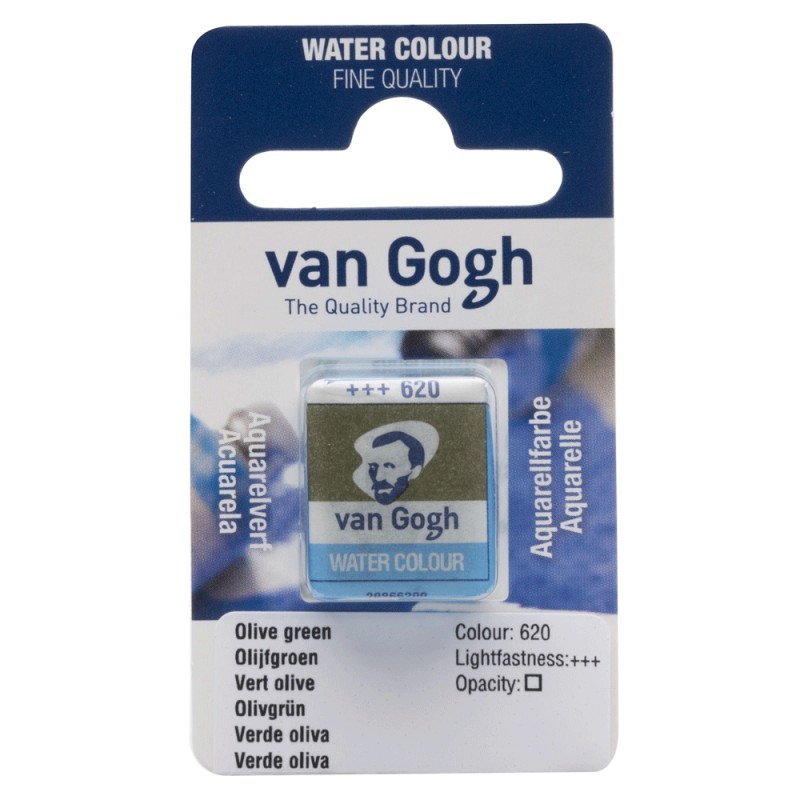 Peinture Aquarelle Godet Vert Olive 620 - Van Gogh