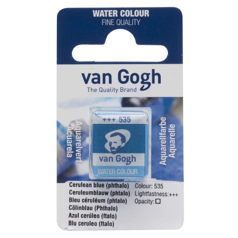 Peinture Aquarelle Godet Bleu Céruléum (Phtalo) 535 - Van Gogh