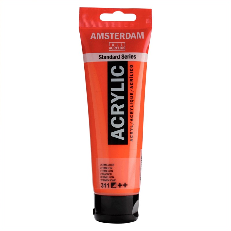 Tube Acrylique 120ml Vermillon 311 - Amsterdam