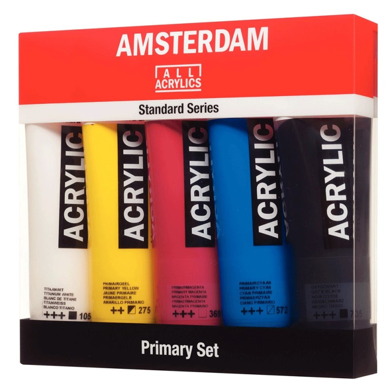 Set Primaire d'Acryliques 5 x 120ml - Amsterdam