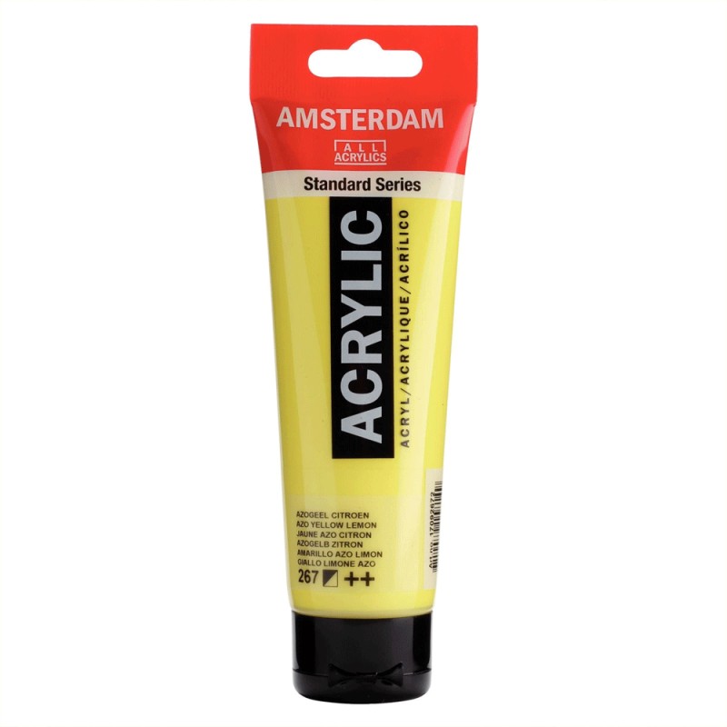 Tube Acrylique 120ml Jaune Azo Citron 267 - Amsterdam