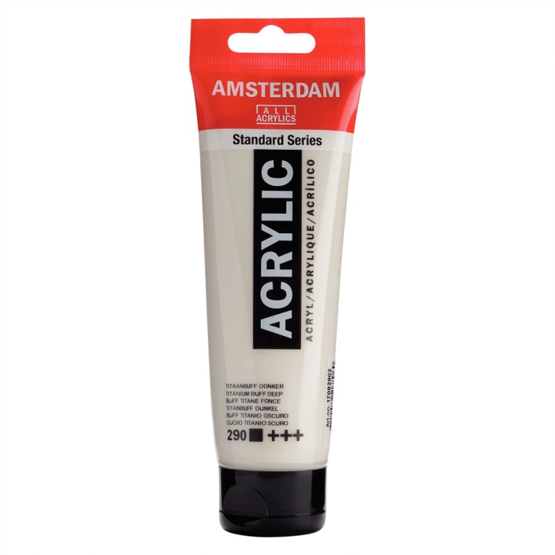 Tube Acrylique 120ml Buff Titane Foncé 290 - Amsterdam