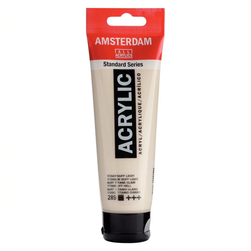 Tube Acrylique 120ml Buff Titane Clair 289 - Amsterdam