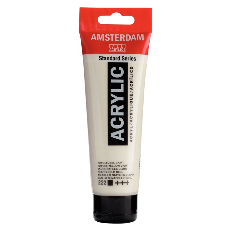 Tube Acrylique 120ml Jaune de Naples Clair 222 - Amsterdam