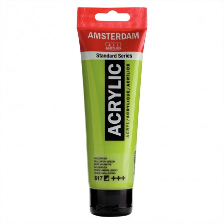 Tube Acrylique 120ml Vert Jaunatre 617 - Amsterdam