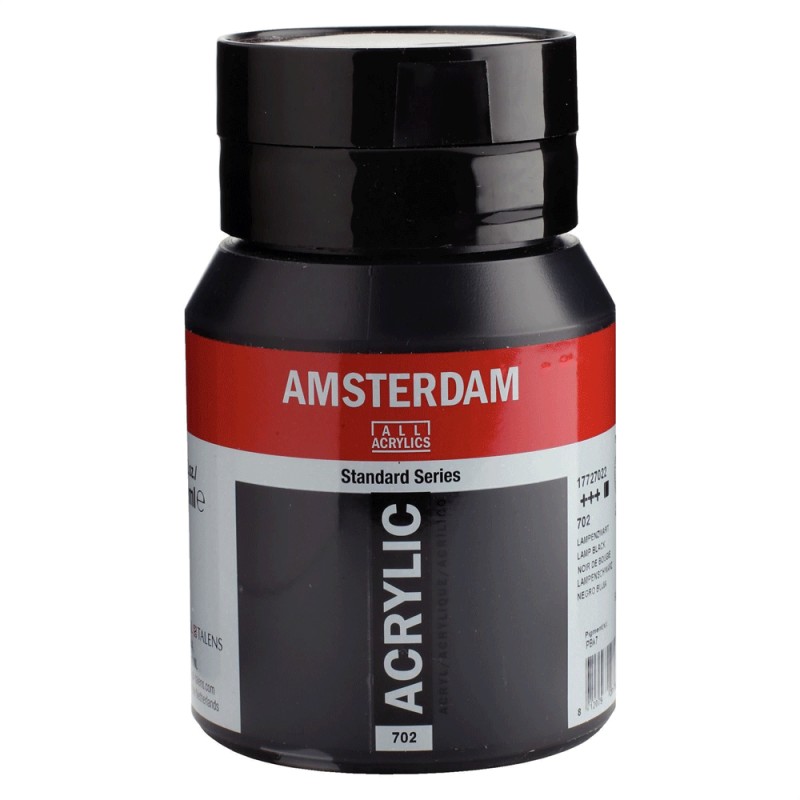 Pot Acrylique 500ml Noir de Bougie 702 - Amsterdam