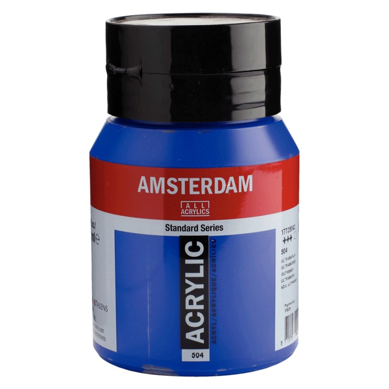 Pot Acrylique 500ml Outremer 504 - Amsterdam