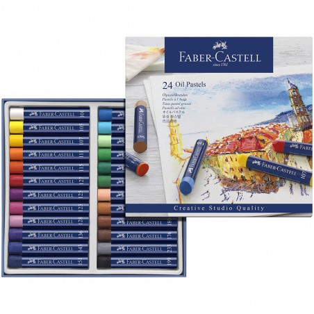 Pastels à l'Huile, Boite 24pcs - Faber Castell