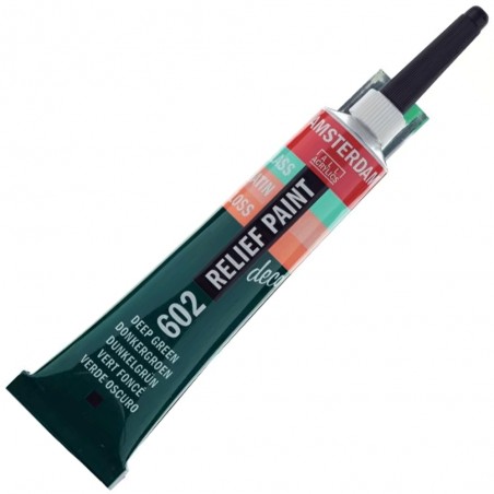Peinture Relief Tube 20ml Vert Foncé 602 - Amsterdam