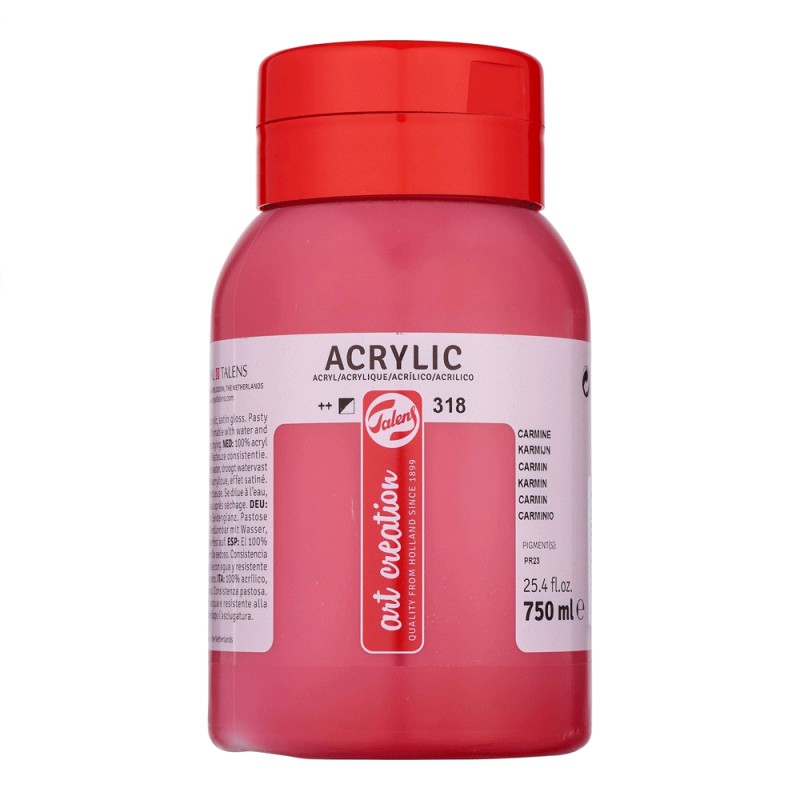 Acrylique Pot 750ml Carmin 318 - Art Creation