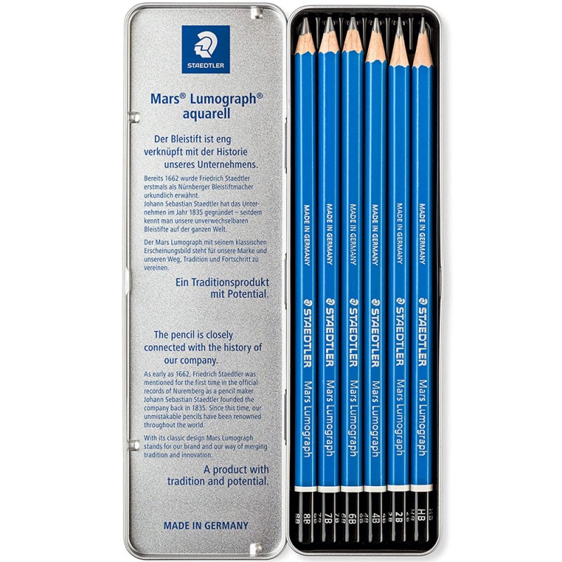 Crayons à Dessin 6pcs Mars Lumograph - Staedtler