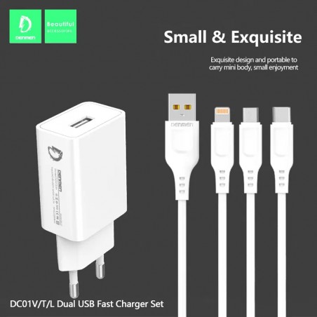 Chargeur Android Blast-Proof Denmen 2.4A - Réf.DC01V