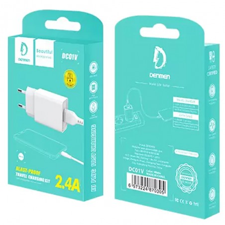 Chargeur Android Blast-Proof Denmen 2.4A - Réf.DC01V