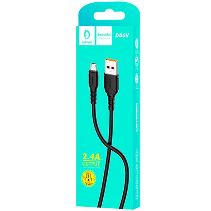 Cable Chargeur Android Denmen 2.4A - Réf.D06V