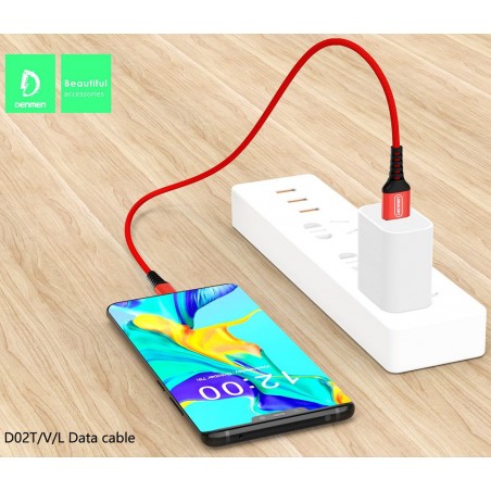 Cable Chargeur Android Denmen 2.4A - Réf.D02V