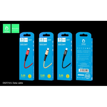 Cable Chargeur Android Denmen 2.4A - Réf.D02V