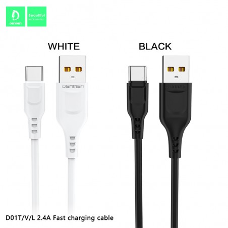 Cable Chargeur Android Denmen 2.4A - Réf.D01V