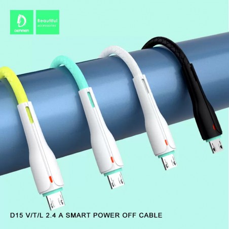 Cable Chargeur Android Denmen 2.4A - Réf.D15V