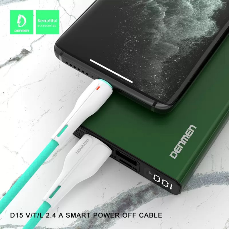 Cable Chargeur Android Denmen 2.4A - Réf.D15V