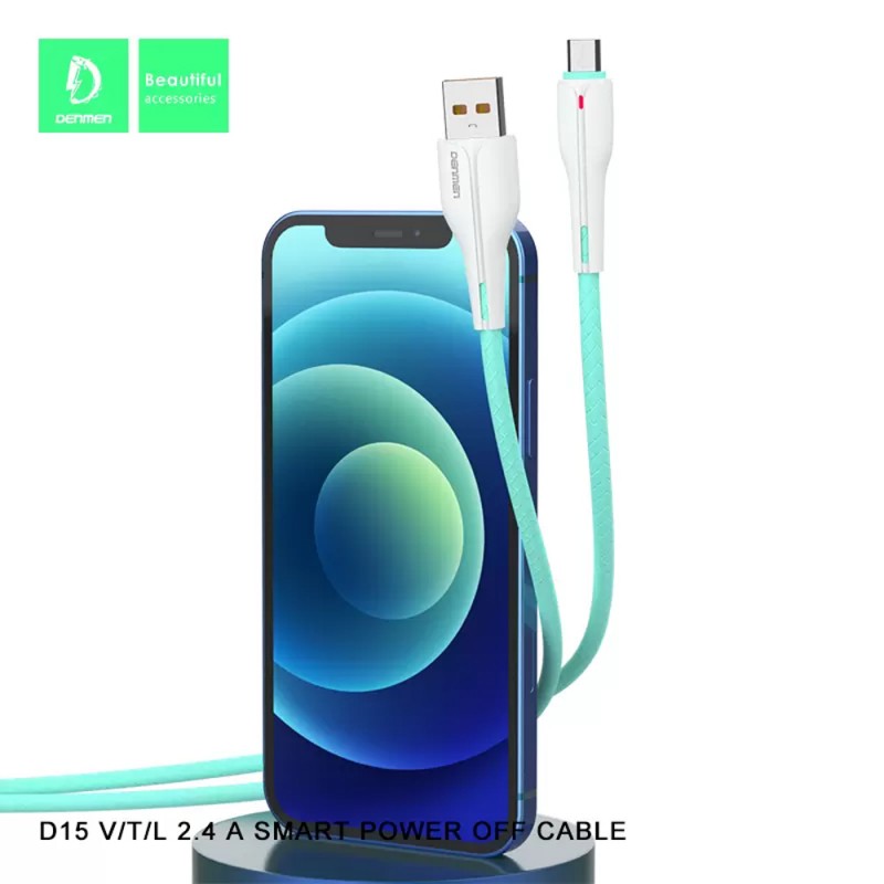 Cable Chargeur Android Denmen 2.4A - Réf.D15V