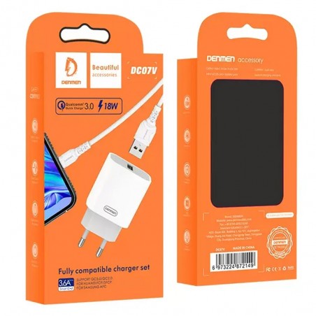 Chargeur Android Denmen 3.6A - Réf.DC07V