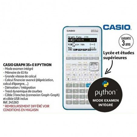 Calculatrice Graphique Casio Graph35+E II