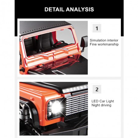 Land Rover Defender D110 R/C Télécommandé - DoubleE E327