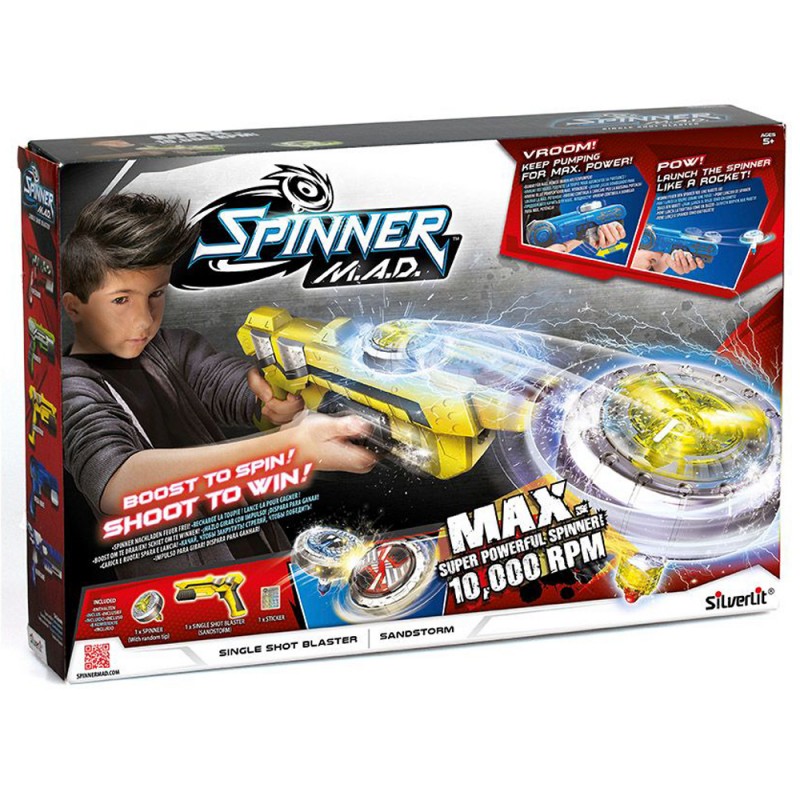 Toupie Spinner M.A.D Single Shot Blaster - Silverlit