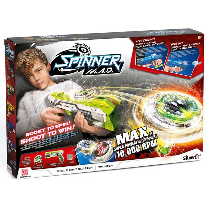 Toupie Spinner M.A.D Single Shot Blaster - Silverlit