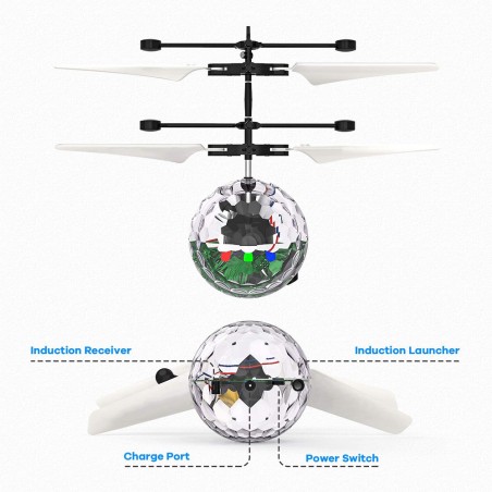 Helicoptère Induction Crystall Ball N°KD635A