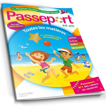 PASSEPORT - De la Moyenne à la Grande Section (4/5 ans) - Cahier de Vacances 2022