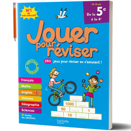 JOUER POUR REVISER - De la 5eme à la 4eme (12-13 ans) - Cahier de Vacances 2022