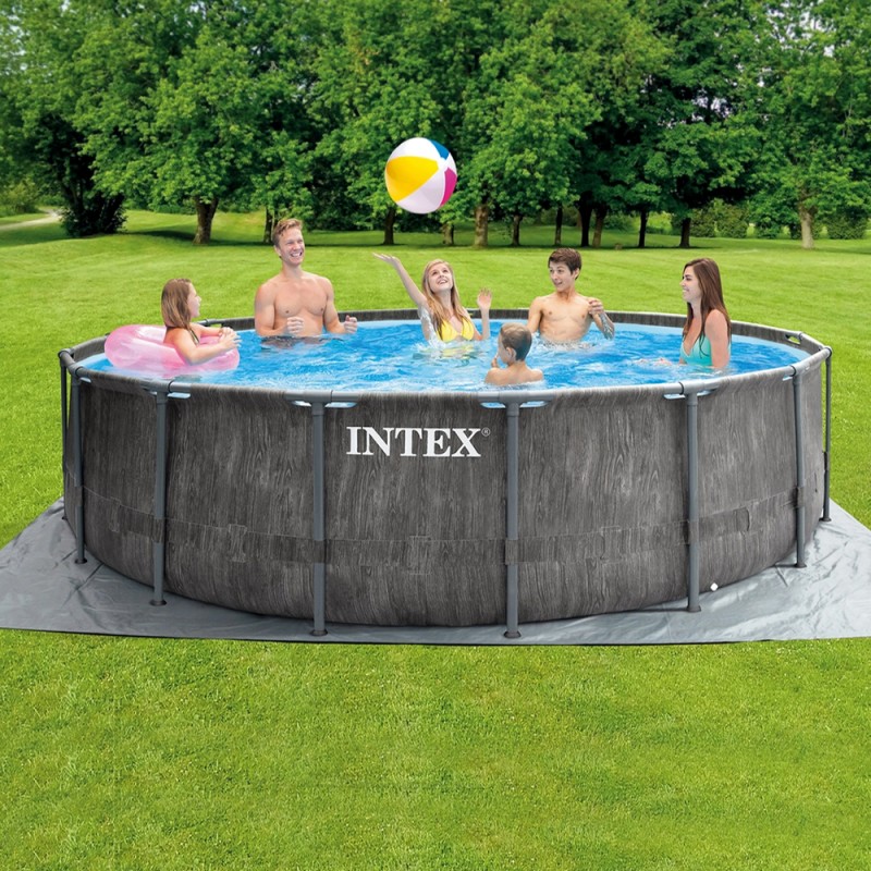 Piscine Intex Prism Frame™ Premium 4.6m/1.22m avec Echelle, Filtre, Couverture