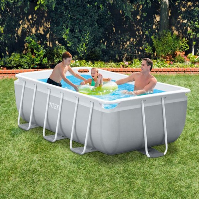 Piscine Intex Prism Frame™ Rectangulaire 3m/1.75m/0.8m avec Echelle, Filtre, Couverture