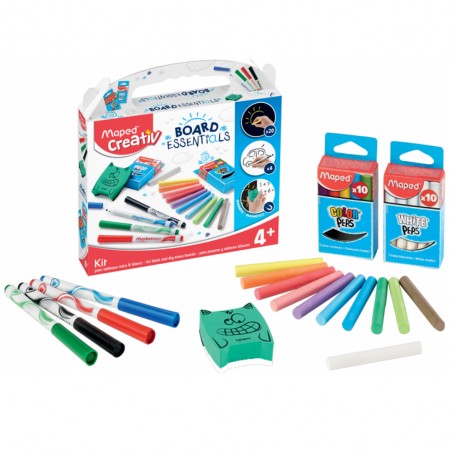 Kit pour Tableau Noir & Blanc, Board Essentials - Maped Creativ