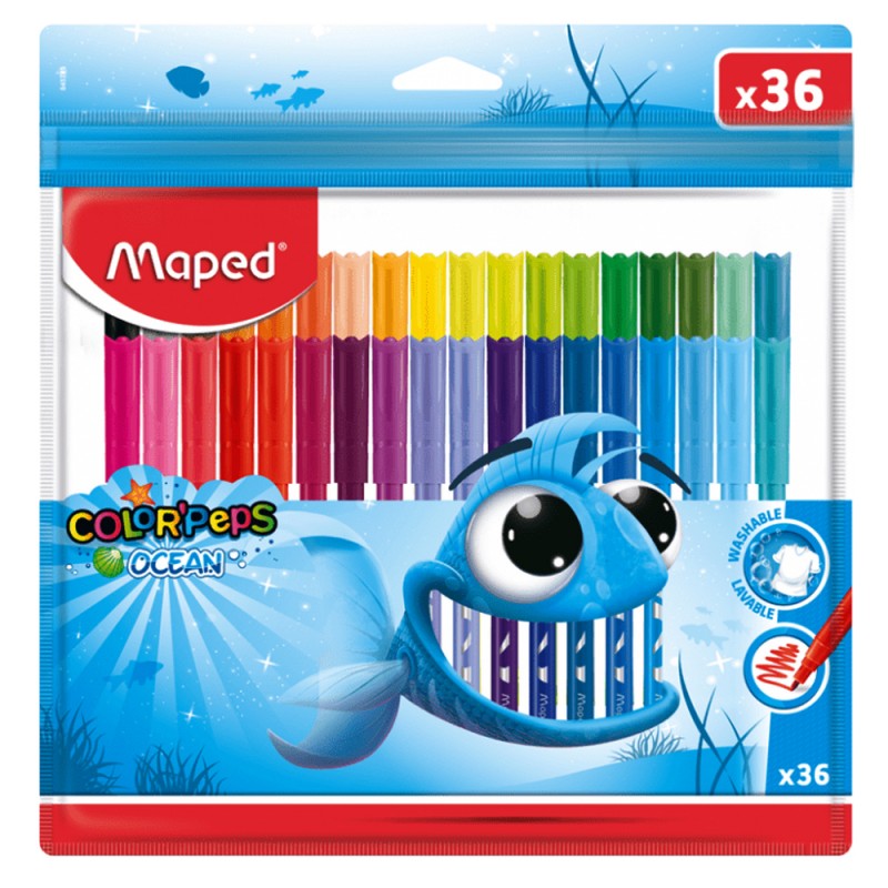 Feutres Lavables Color'Peps Ocean 36pcs - Maped