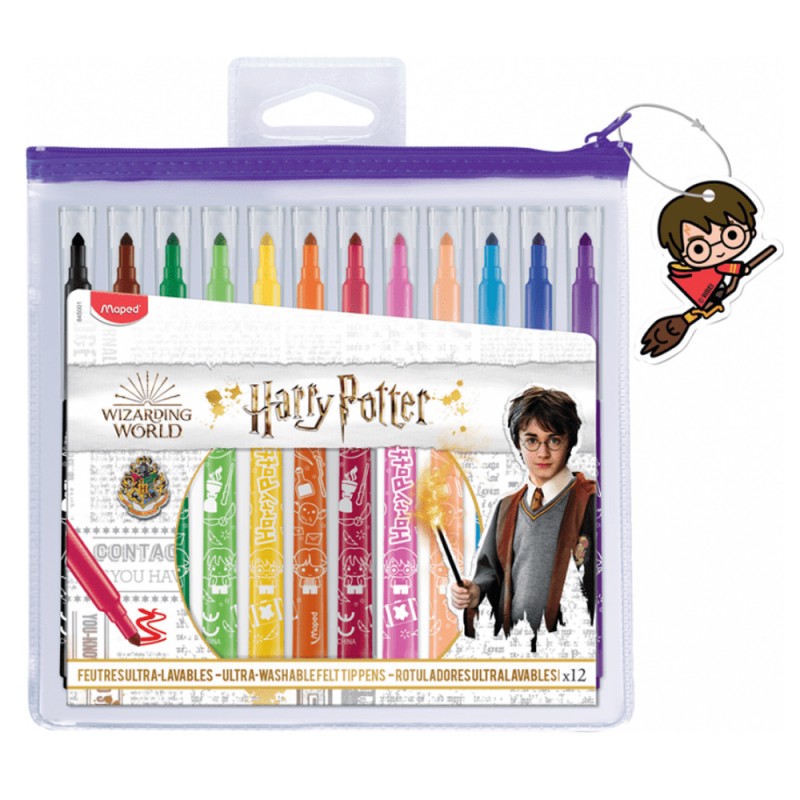 Trousse Feutres Harry Potter Ultra-Lavables 12pcs - Maped