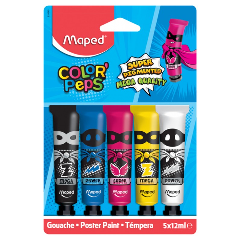 Set de 5 Tubes Gouache - Maped