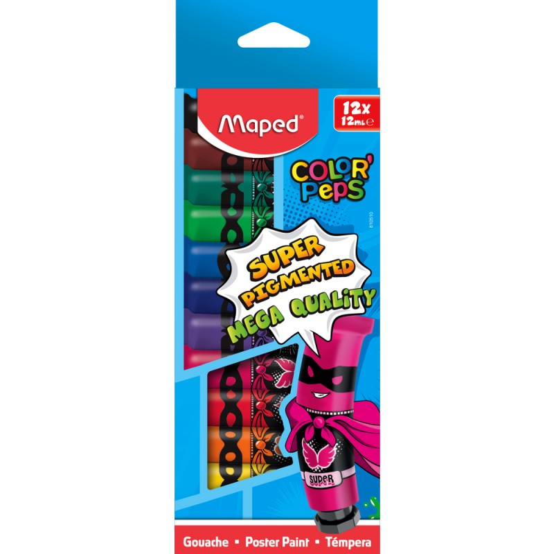 Gouache Super Pigmenté Color'Peps 12x12ml - Maped